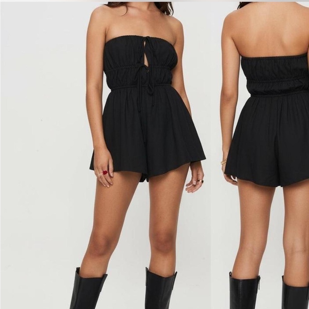Princess Polly Kassisi Black Strapless Rimper